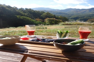 小屋　朝食